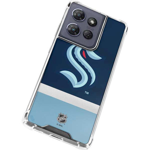 NHL Seattle Kraken Striped Moto G Play 5G (2025) Clear Case